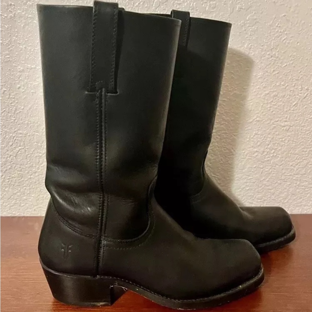 Frye Cavalry 12L 87410 Black Leather High Top Slip On Casual Dress Boots M9/W11